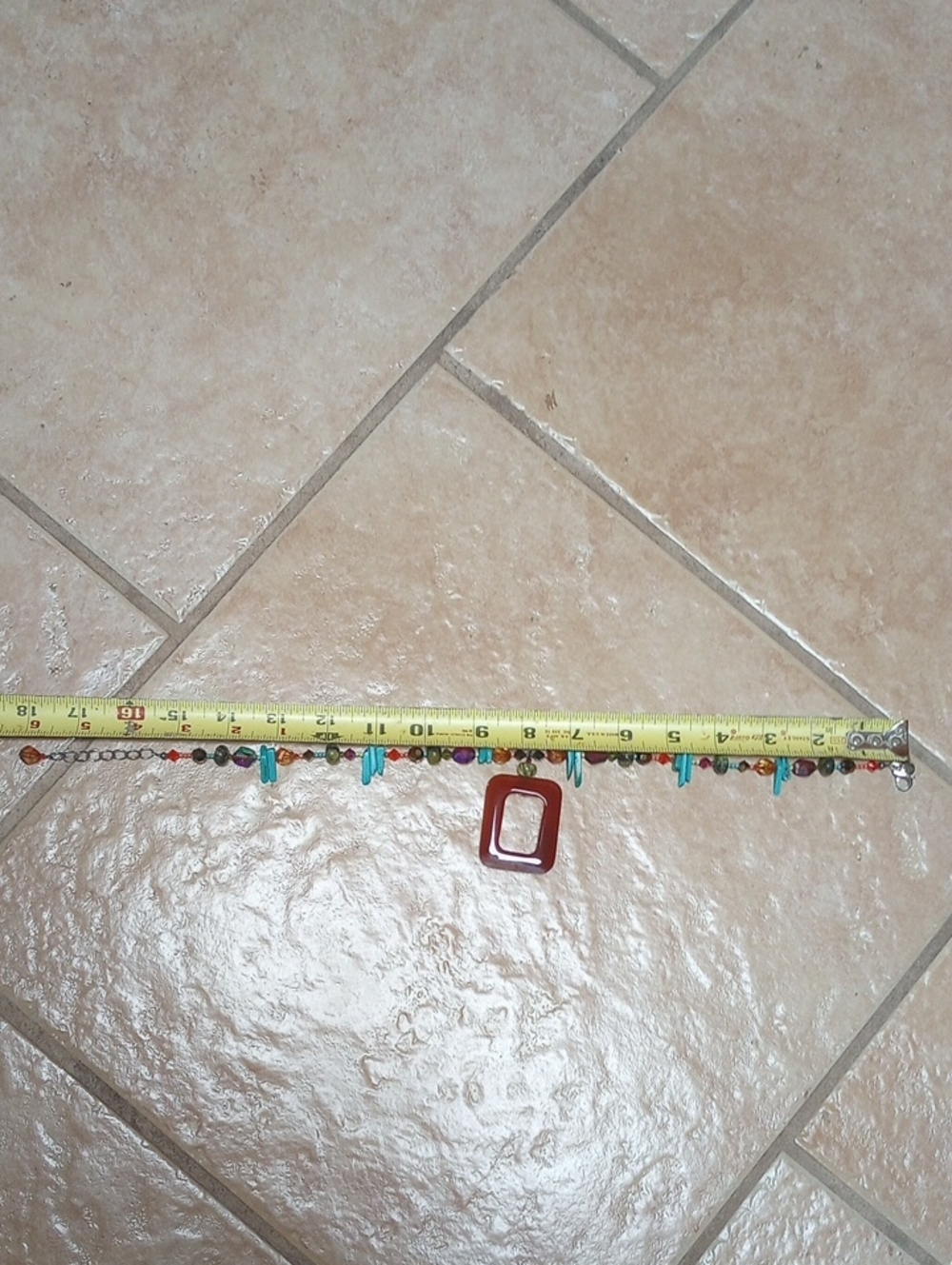 Emily Ray Turquoise, Brown & Multicolor Beaded Pendant Necklace - Picture 7 of 7